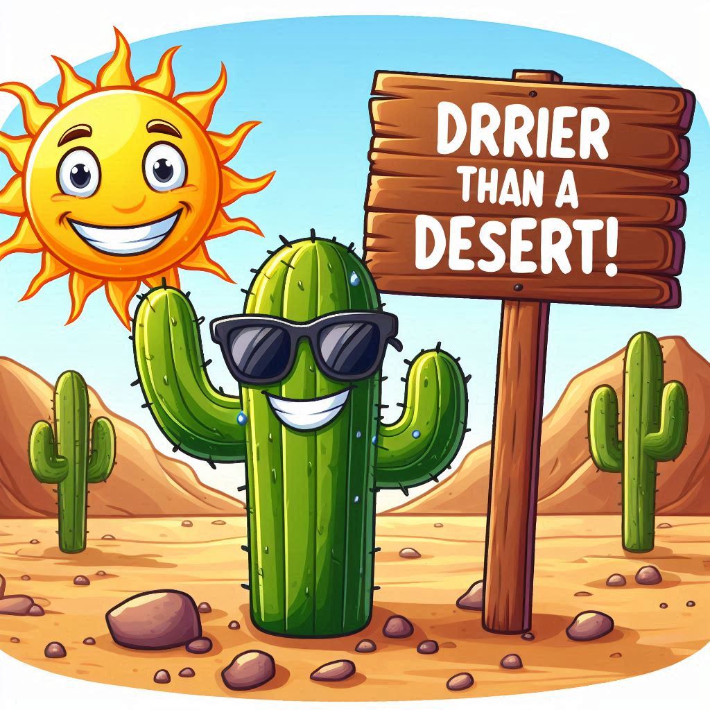 Clever "Drier Than" Puns