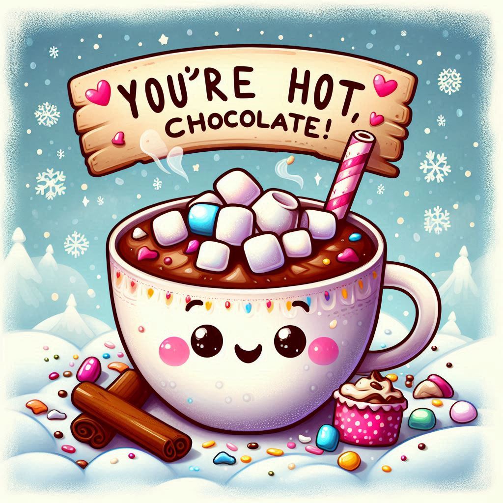 Food Inspired Hot Chocolate Puns